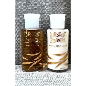 Vintage Desert Flower Toilet Water Perfume & Hand /Body Lotion Set Shulton 2 oz